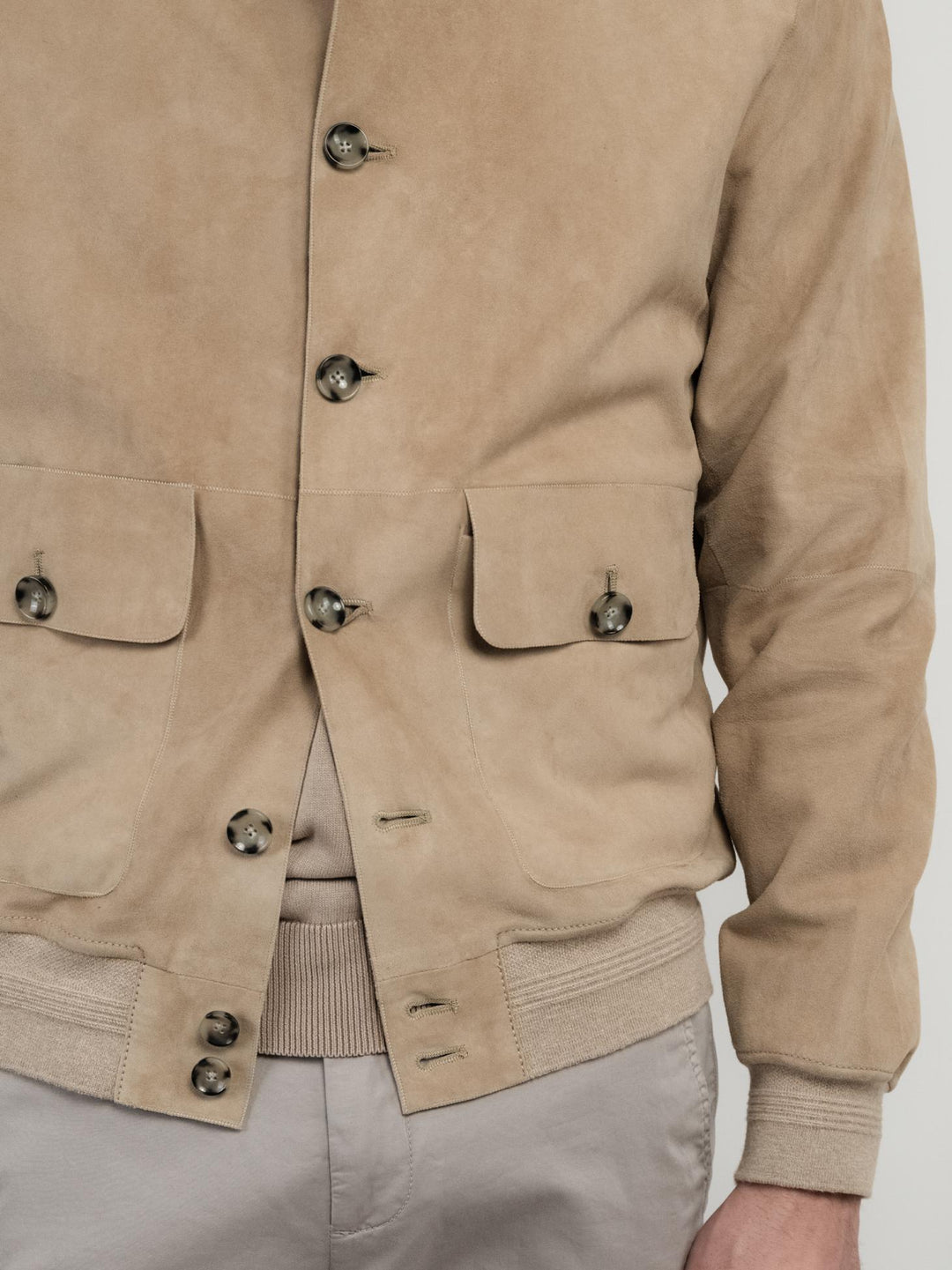 GIUBOTTO IN CAMOSCIO CREMA RIVERSIDE