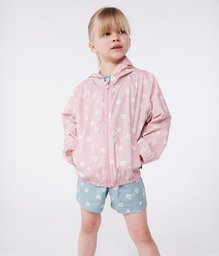 Giacca a vento a fiori bambina