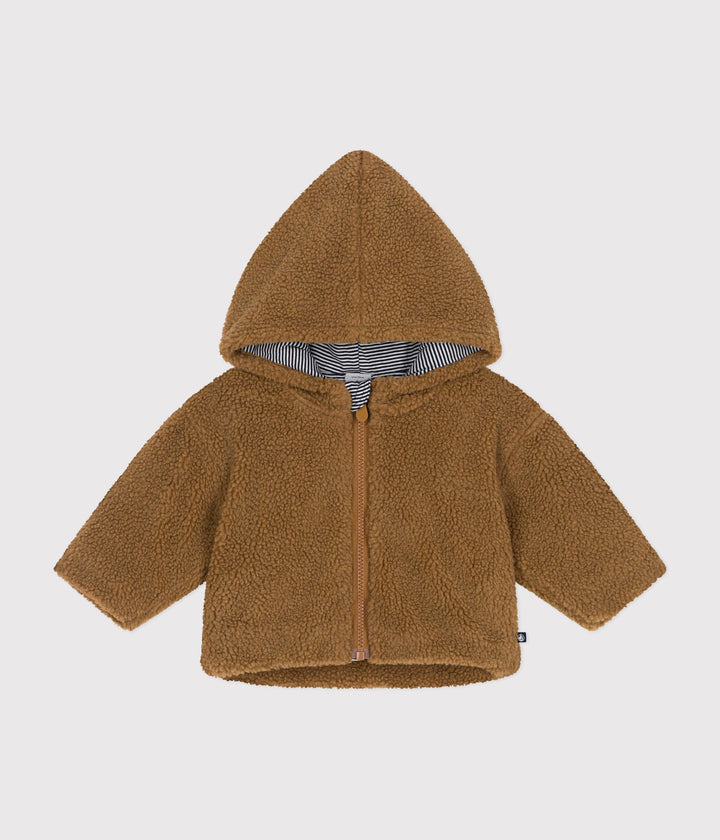 Giacca con cappuccio in sherpa neonato