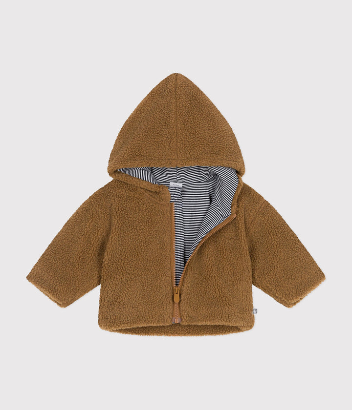Giacca con cappuccio in sherpa neonato