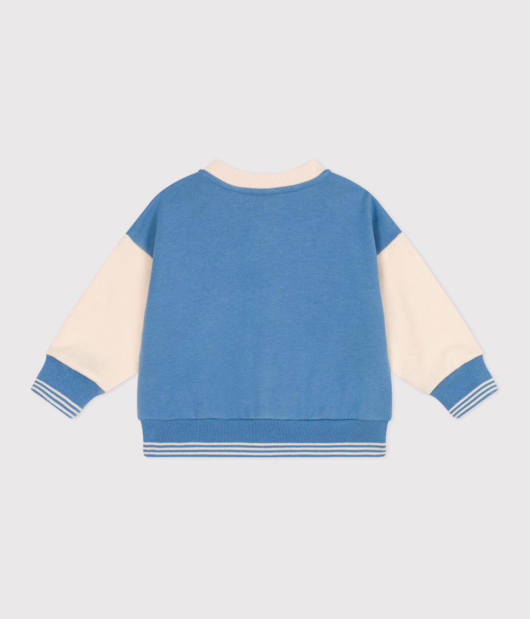 Giacca stile teddy in cotone color block bebè