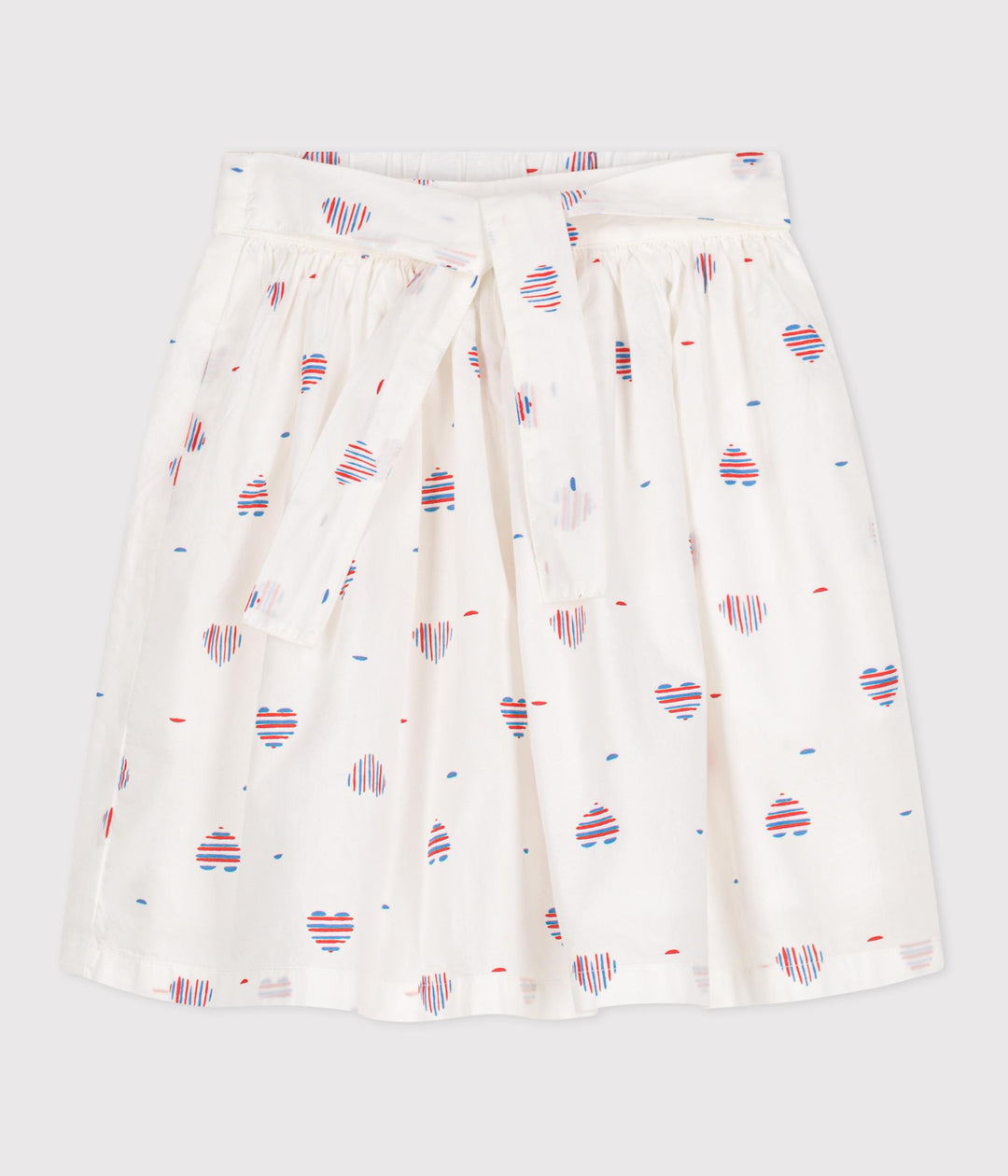 Gonna in cotone a cuori bambina