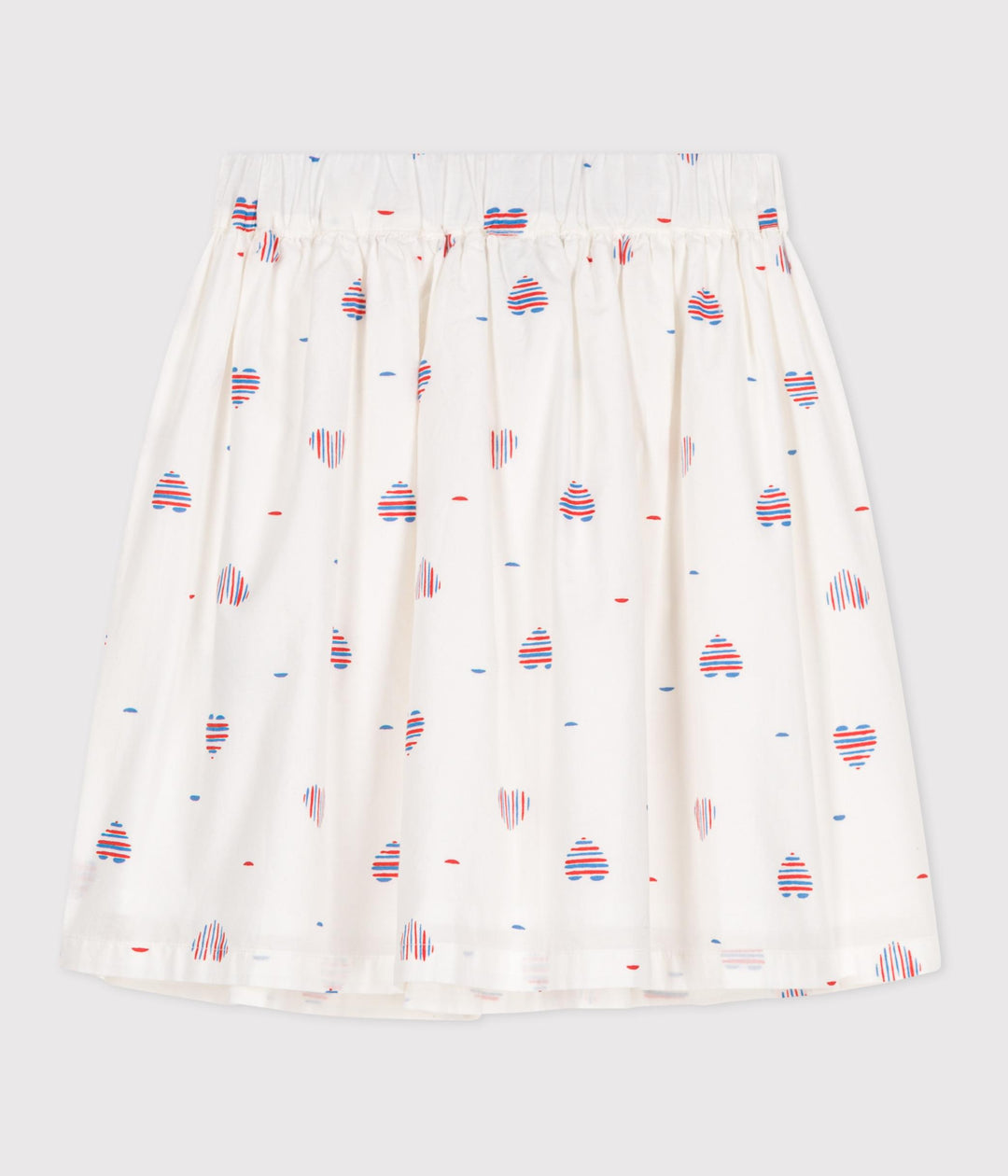 Gonna in cotone a cuori bambina