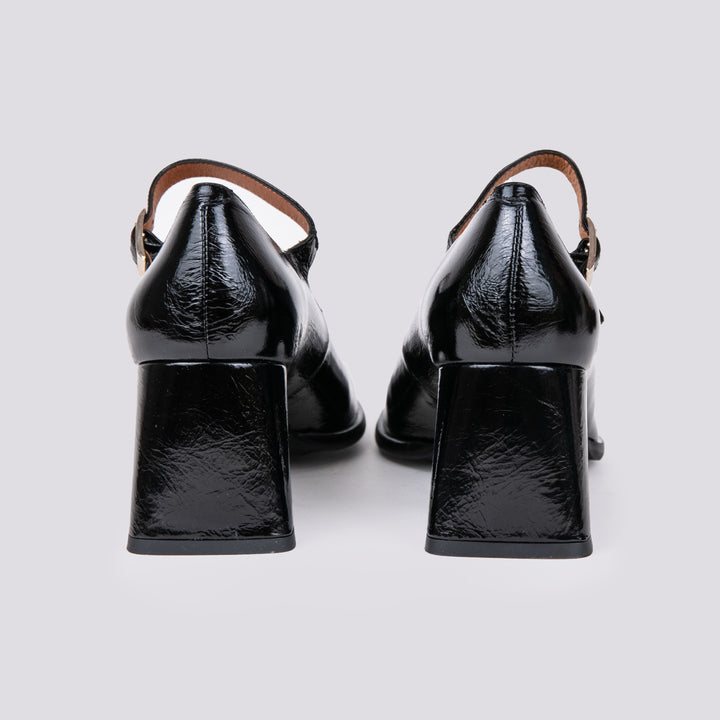 DECOLLETE CON PUNTA SQUADRATA IN VERNICE NERO 23531 VENICE NEGRO ANDREA MORANDO 