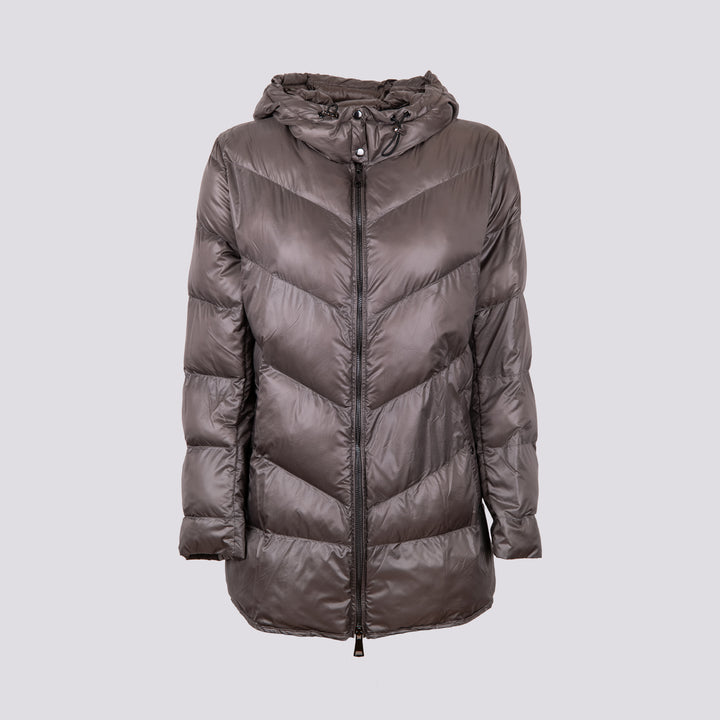 GIUBBOTTO STRUTTURATO IN CAMOSCIO  CON PIUMINO IN ECO-PIUMA FANGO LINR 18 JACK LEATHER 