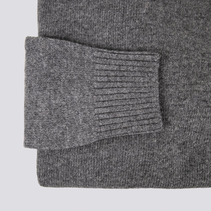 Girocollo in misto lana grigio medio