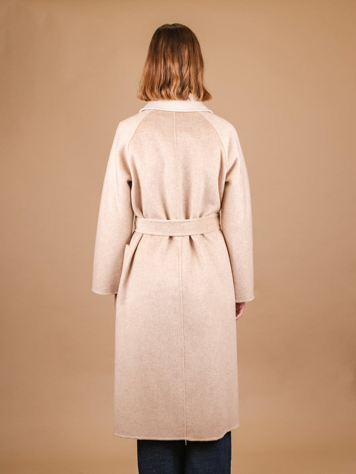 CAPPOTTO REVERSIBILE IN MISTO LANA BEIGE E PANNA 862D BEIGE/PANNA ANDREA MORANDO 
