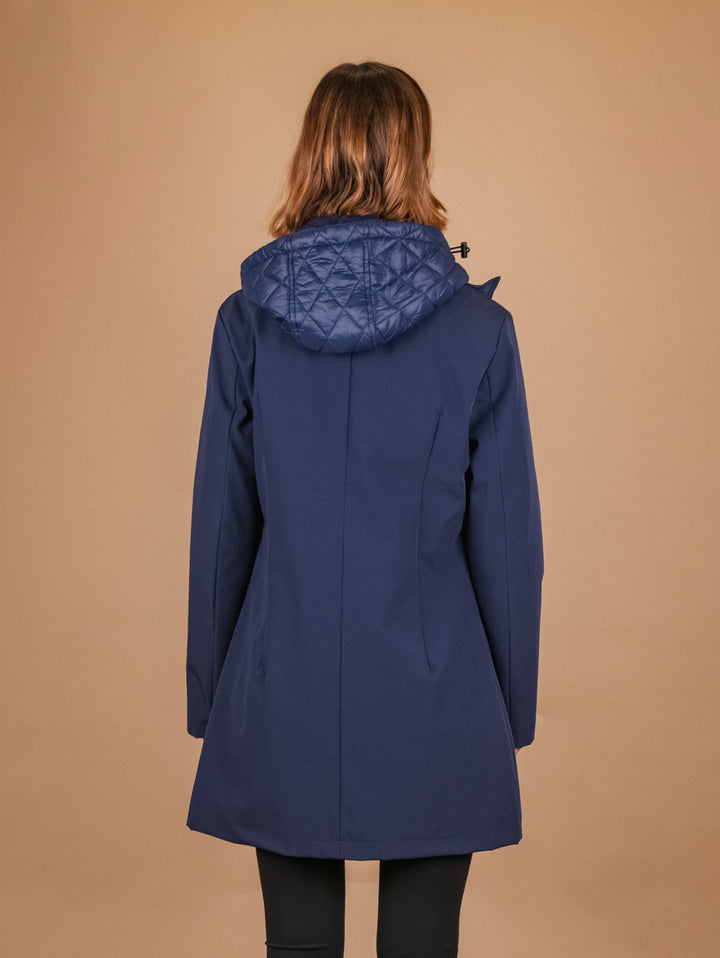 PARKA CON PIUMINO ESTRAIBILE IN TESSUTO TECNICO BLU 8950D BLU ANDREA MORANDO 