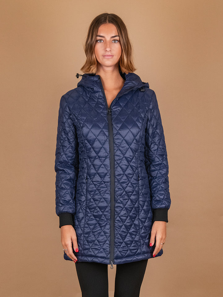 PARKA CON PIUMINO ESTRAIBILE IN TESSUTO TECNICO BLU 8950D BLU ANDREA MORANDO 