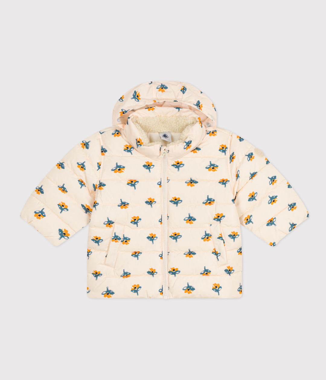 PIUMINO CON STAMPA E CAPPUCCIO RIPIEGABILE A08AU 01 PETIT BATEAU 