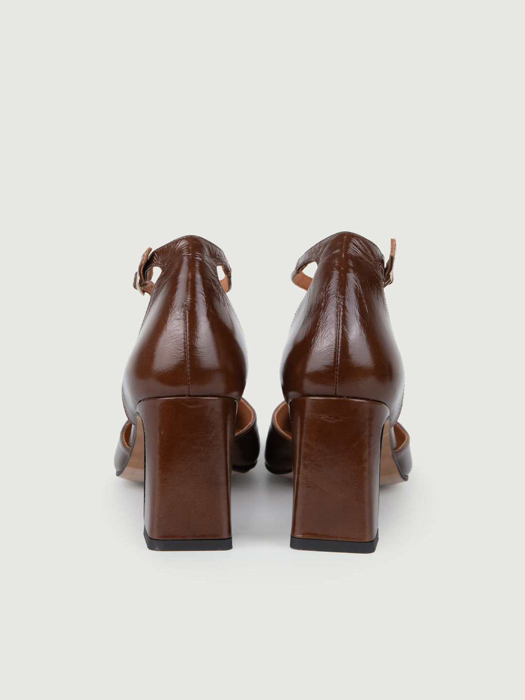 DECOLLETE IN VERNICE MARRONE 24534 MOKA ANDREA MORANDO 