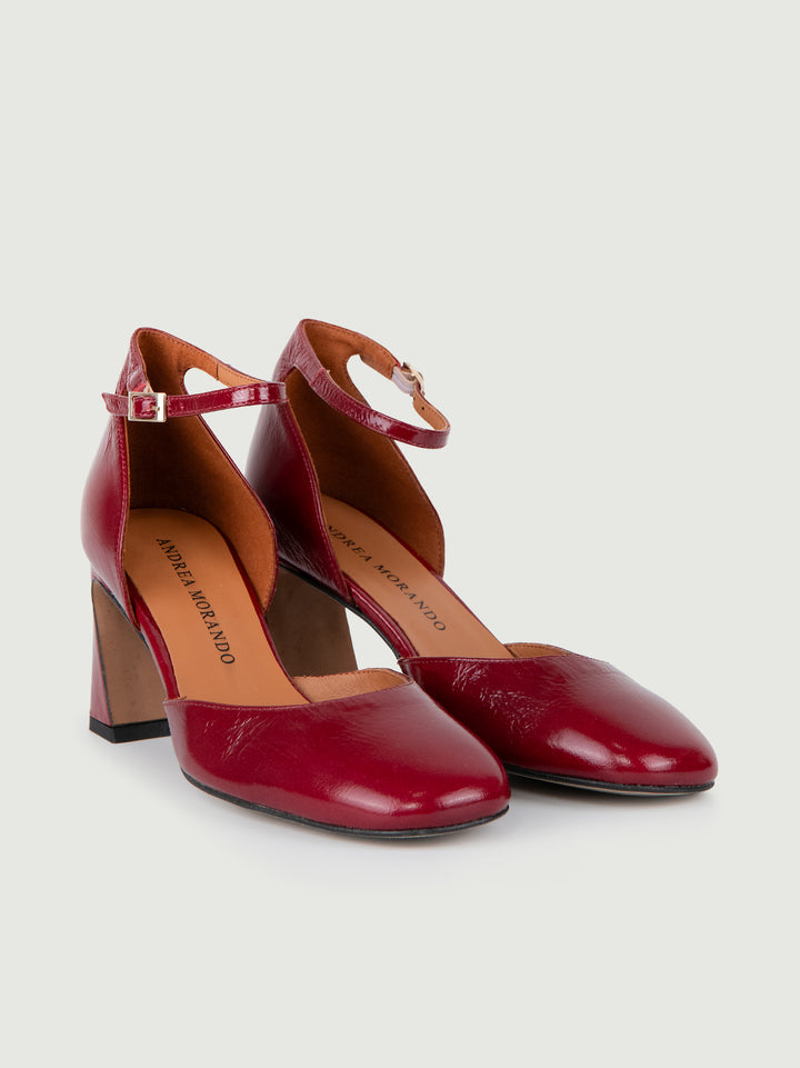 MARY JANE CON TACCO IN VERNICE ROSSA 24534 RUBINO ANDREA MORANDO 