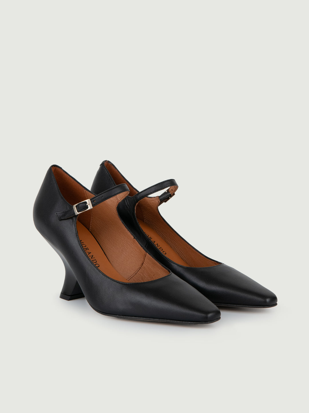 DÉCOLLETÉ IN PELLE NERA 24572NAPPA NERO ANDREA MORANDO 