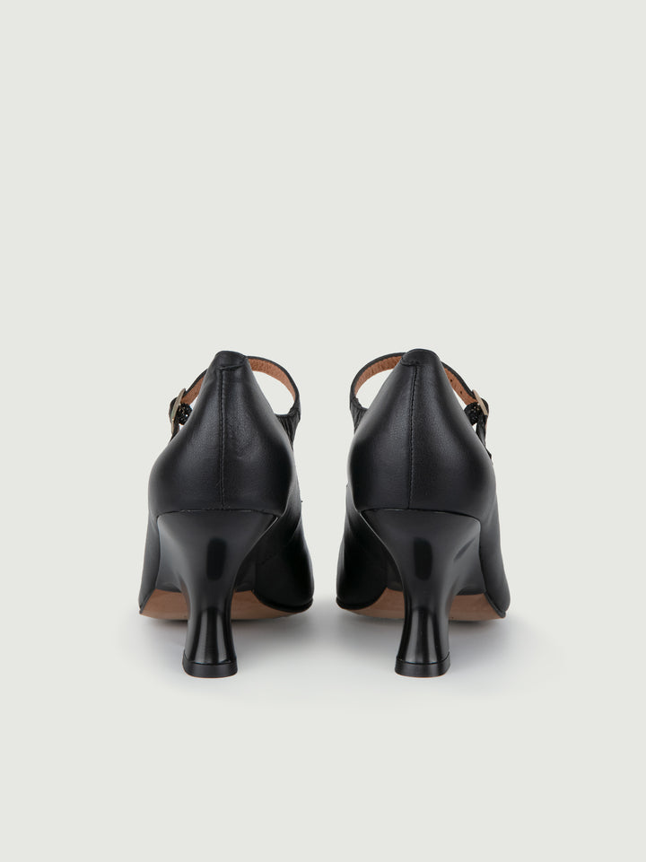 DÉCOLLETÉ IN PELLE NERA 24572NAPPA NERO ANDREA MORANDO 
