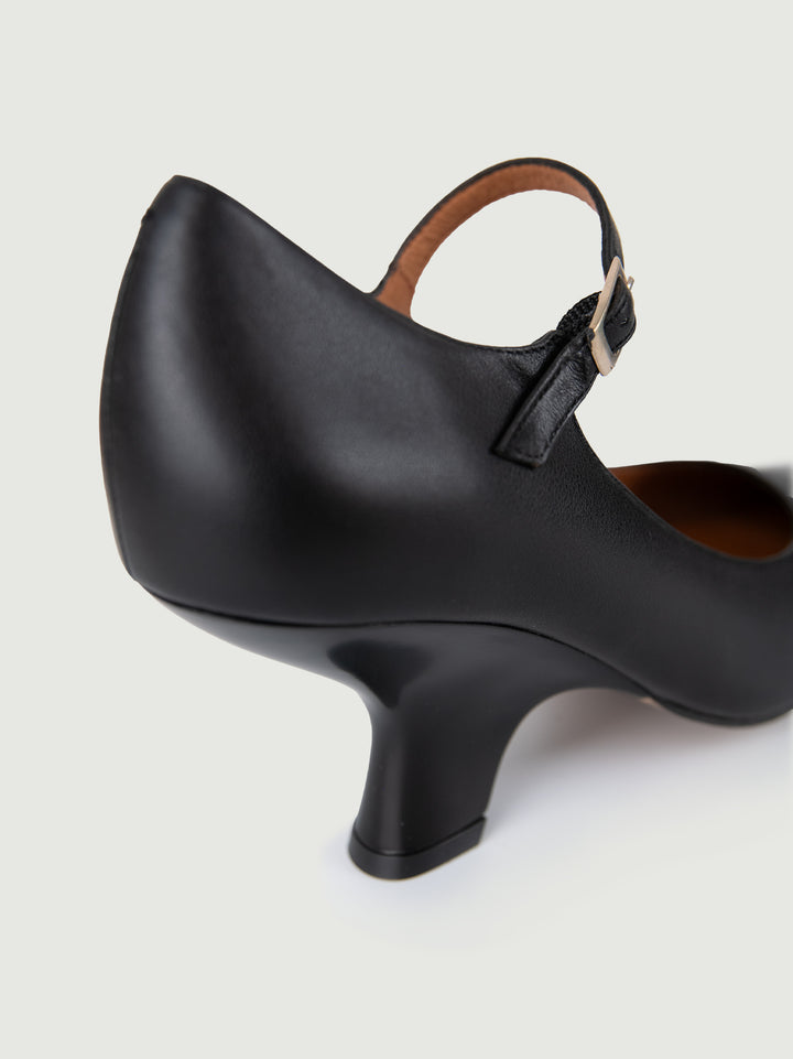 DÉCOLLETÉ IN PELLE NERA 24572NAPPA NERO ANDREA MORANDO 
