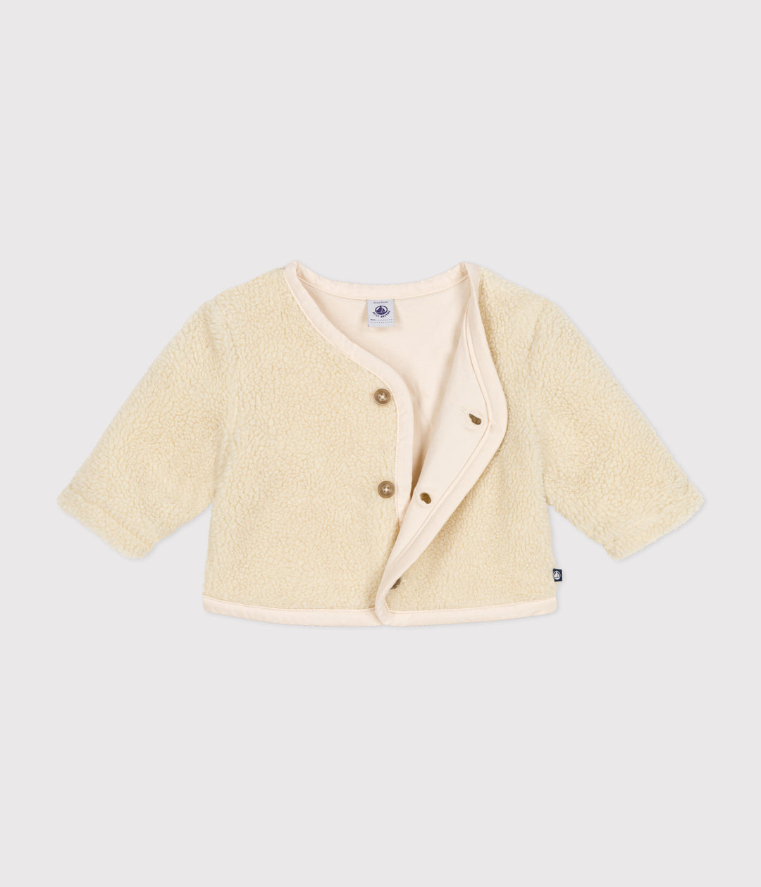 Giacca in sherpa crema A0B79 01 PETIT BATEAU 