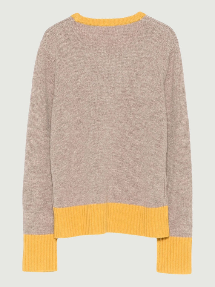 MAGLIONE ALESSANDRA IN CASHMERE BEIGE ALESSANDRA COMBO CHSTNUT ABSOLUT CASHMERE 