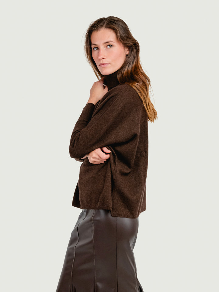MAGLIONE CLARA IN CASHMERE BROWNIE CLARA BROWNIE ABSOLUT CASHMERE 
