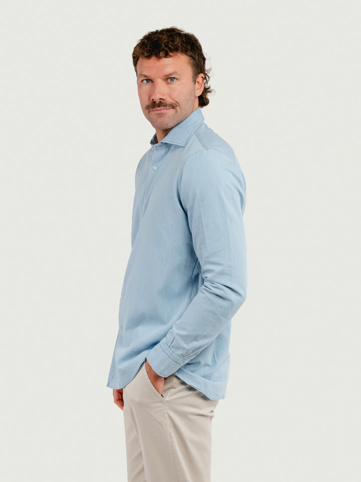 CAMICIA REGULAR IN DENIM CHIARO DENIM/REG CHIARO ANDREA MORANDO 