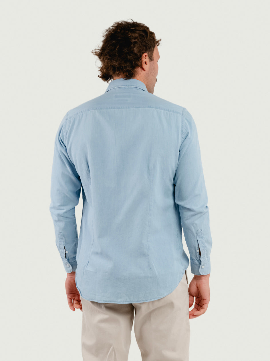 CAMICIA REGULAR IN DENIM CHIARO DENIM/REG CHIARO ANDREA MORANDO 