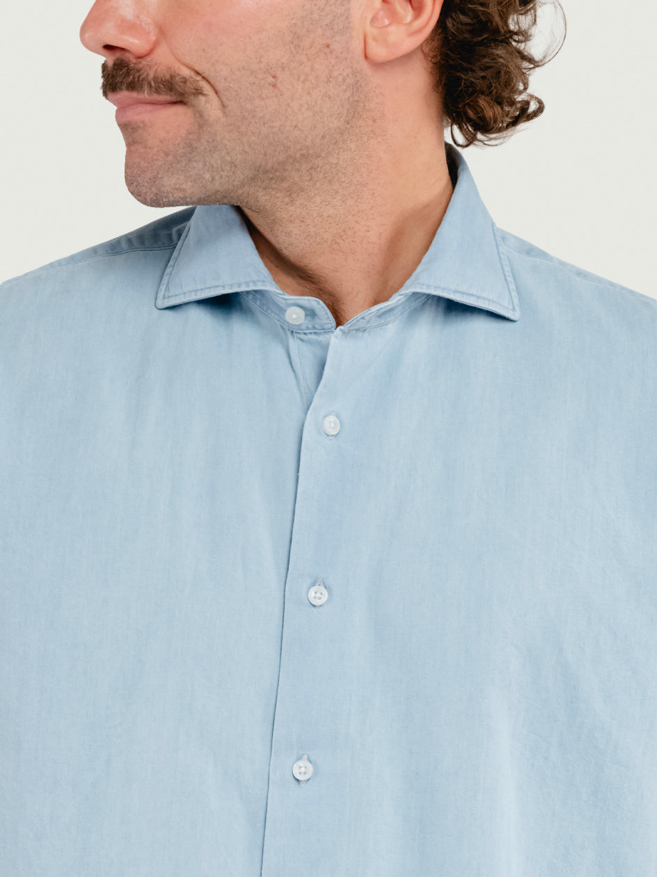 CAMICIA REGULAR IN DENIM CHIARO DENIM/REG CHIARO ANDREA MORANDO 