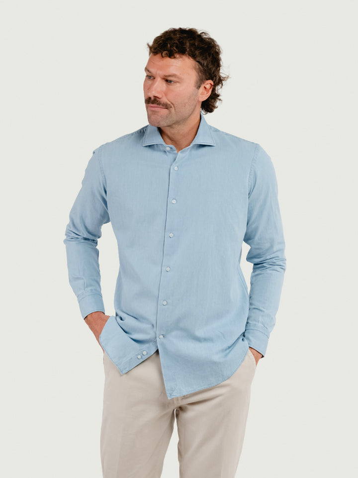 CAMICIA REGULAR IN DENIM CHIARO DENIM/REG CHIARO ANDREA MORANDO 