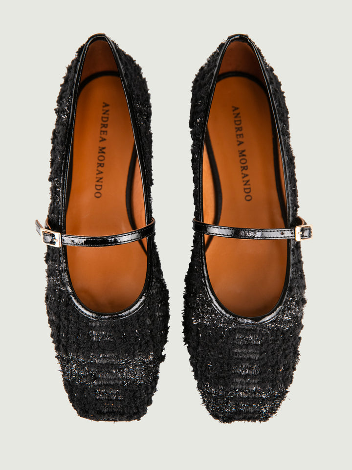 BALLERINA IN TWEED NERO LUREX 25507 NERO ANDREA MORANDO 