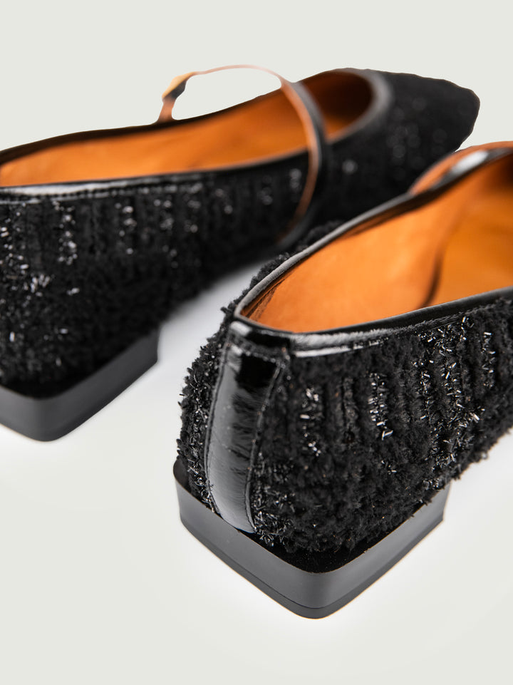BALLERINA IN TWEED NERO LUREX 25507 NERO ANDREA MORANDO 