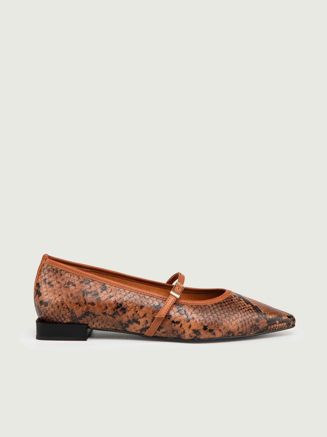 BALLERINA STAMPA PITONE MARRONE 25514 CUOIO ANDREA MORANDO 