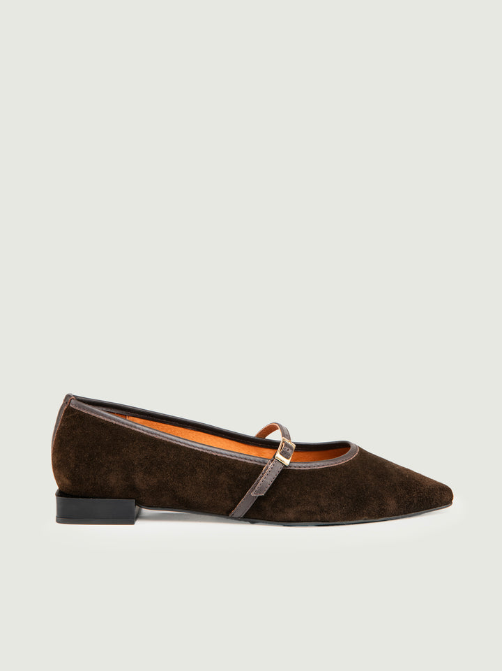 BALLERINA IN CAMOSCIO CIOCCOLATO 25514 MARONE ANDREA MORANDO 