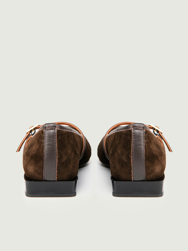 BALLERINA IN CAMOSCIO CIOCCOLATO 25514 MARONE ANDREA MORANDO 