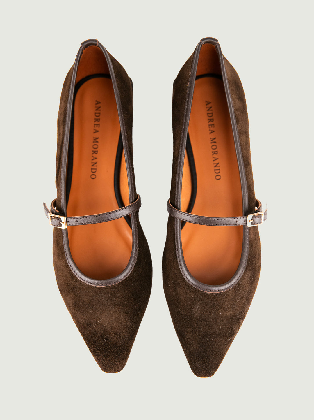 BALLERINA IN CAMOSCIO CIOCCOLATO 25514 MARONE ANDREA MORANDO 