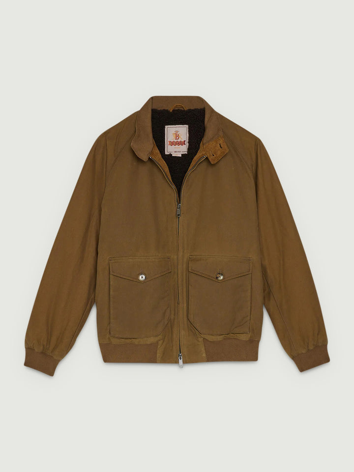 GIUBBOTTO G9 IMBOTTITO IN COTONE CERATO TAN 0992 710 BARACUTA 