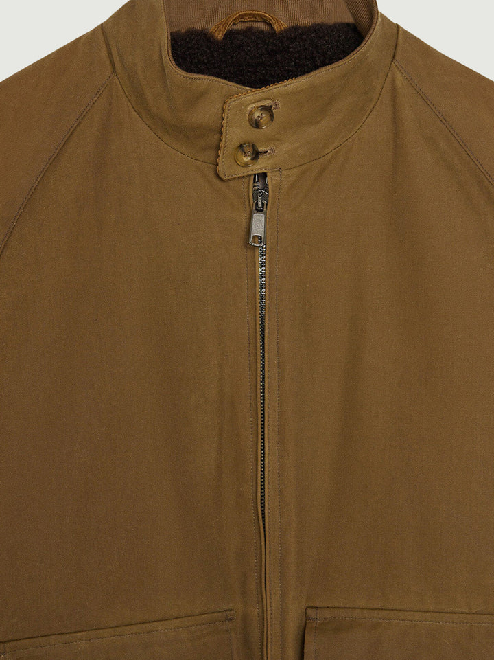 GIUBBOTTO G9 IMBOTTITO IN COTONE CERATO TAN 0992 710 BARACUTA 