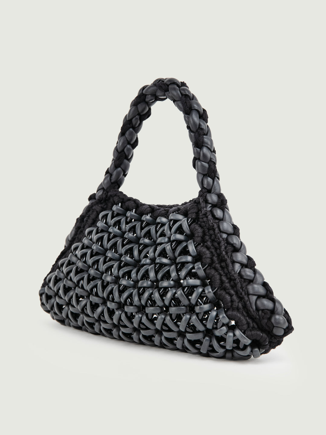 BORSA BIG CRUSH IN RESINA E PELLE NERA BIG CRUSH NERO BIMOR 