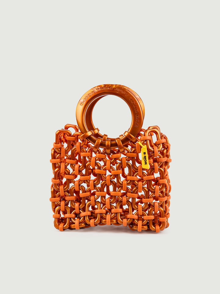 BORSA DOLL IN RESINA ARANCIO METALLIZZATO DOLL METALLIC ORANGE BIMOR 