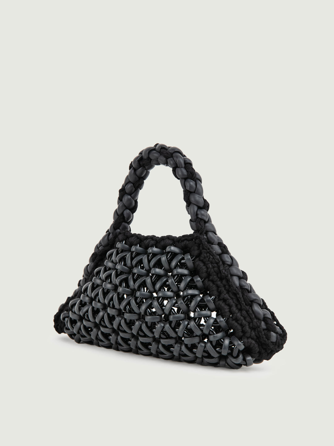 BORSA CRUSH IN RESINA E PELLE NERA SMALL CRUSH NERO BIMOR 