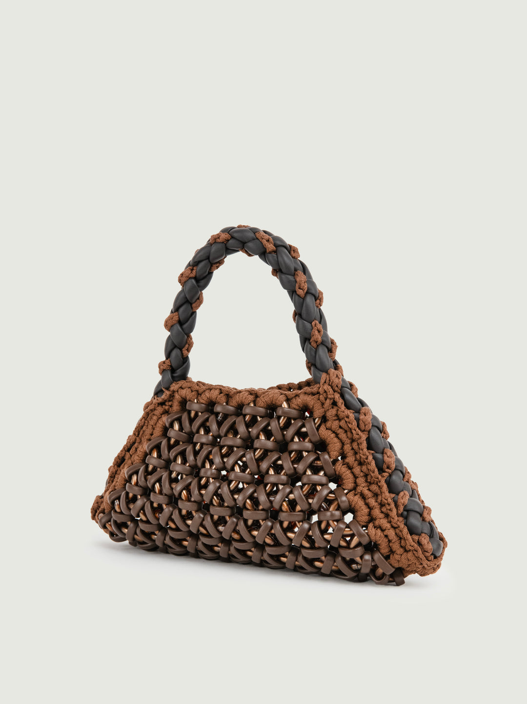BORSA CRUSH IN RESINA E PELLE TESTA MORO SMALL CRUSH T.MORO BIMOR 