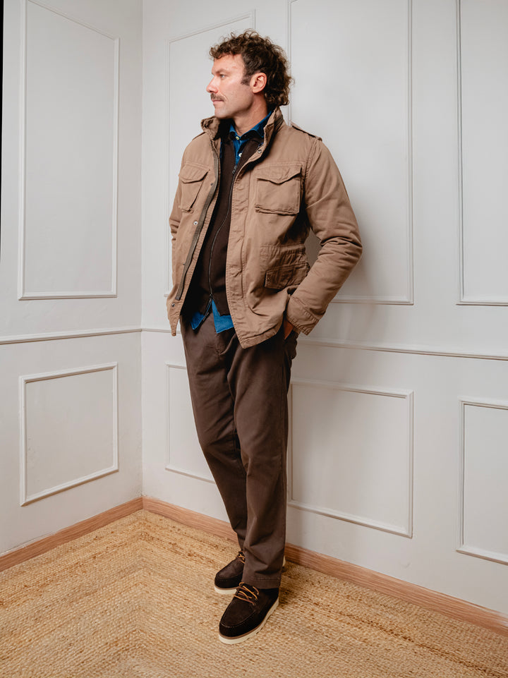 FIELD JACKET IN COTONE CON IMBOTTITURA SEPARABILE TORTORA BU26W04JKTWILL 323 ANDREA MORANDO 