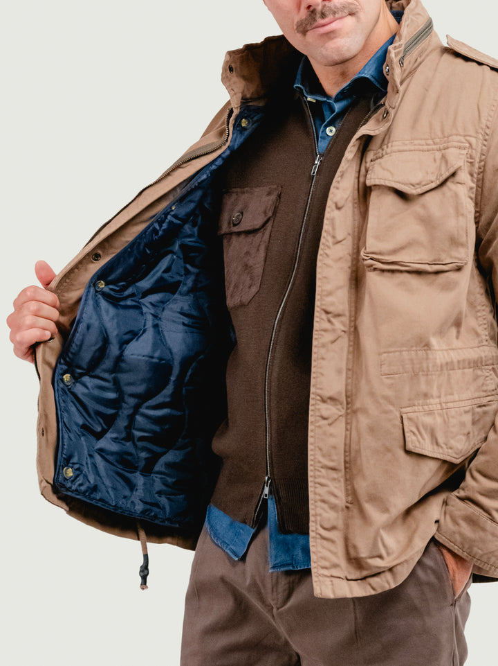 FIELD JACKET IN COTONE CON IMBOTTITURA SEPARABILE TORTORA BU26W04JKTWILL 323 ANDREA MORANDO 