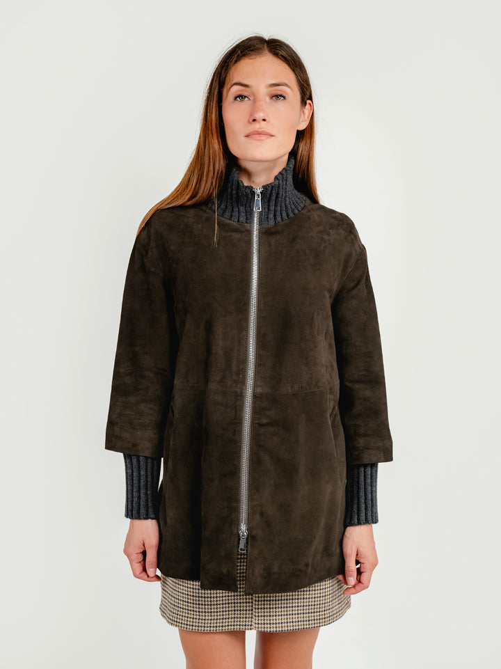 GIACCA DESIRE IN CAMOSCIO TESTA MORO DESIRE 06 JACK LEATHER 