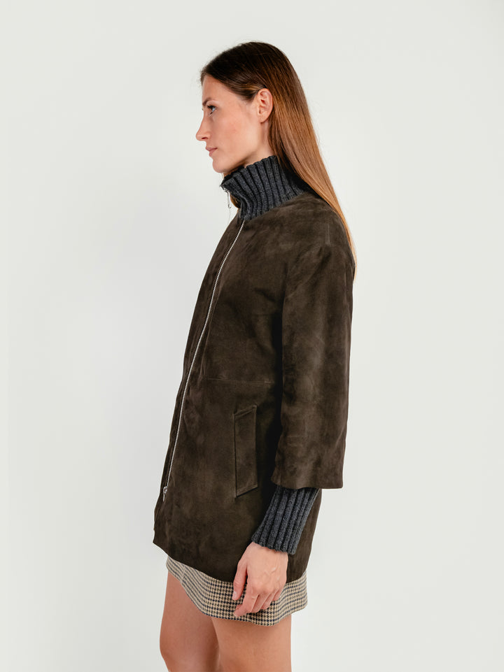 GIACCA DESIRE IN CAMOSCIO TESTA MORO DESIRE 06 JACK LEATHER 