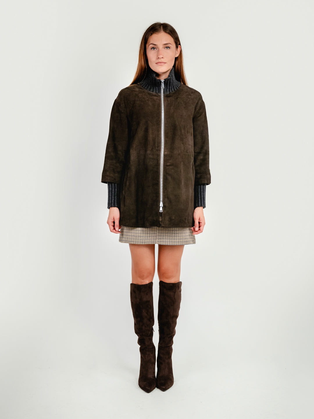 GIACCA DESIRE IN CAMOSCIO TESTA MORO DESIRE 06 JACK LEATHER 