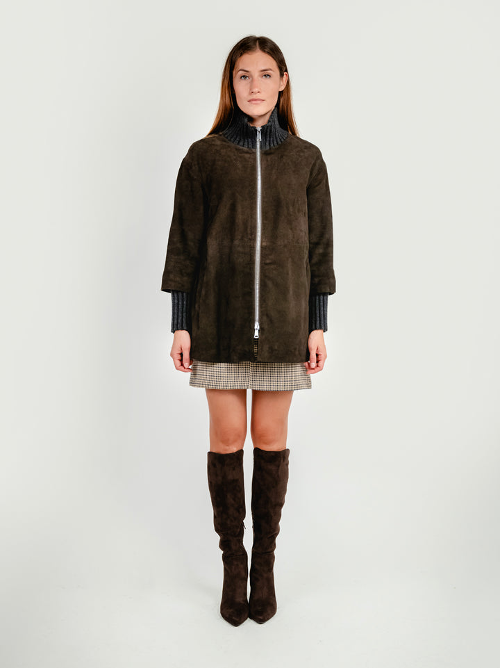GIACCA DESIRE IN CAMOSCIO TESTA MORO DESIRE 06 JACK LEATHER 