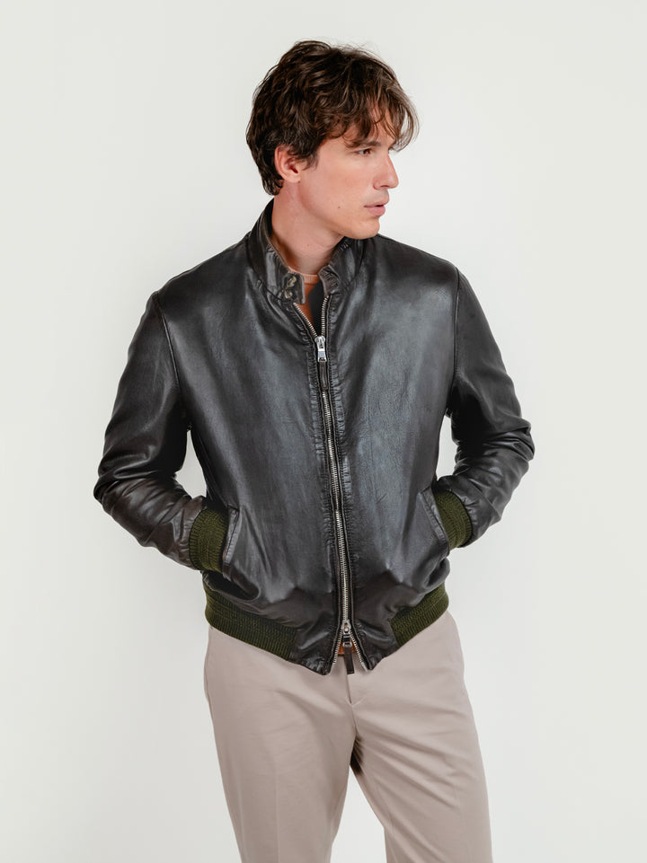 GIACCA EAST VILLAGE IN PELLE TESTA MORO EAST VILLAGE 06 JACK LEATHER 