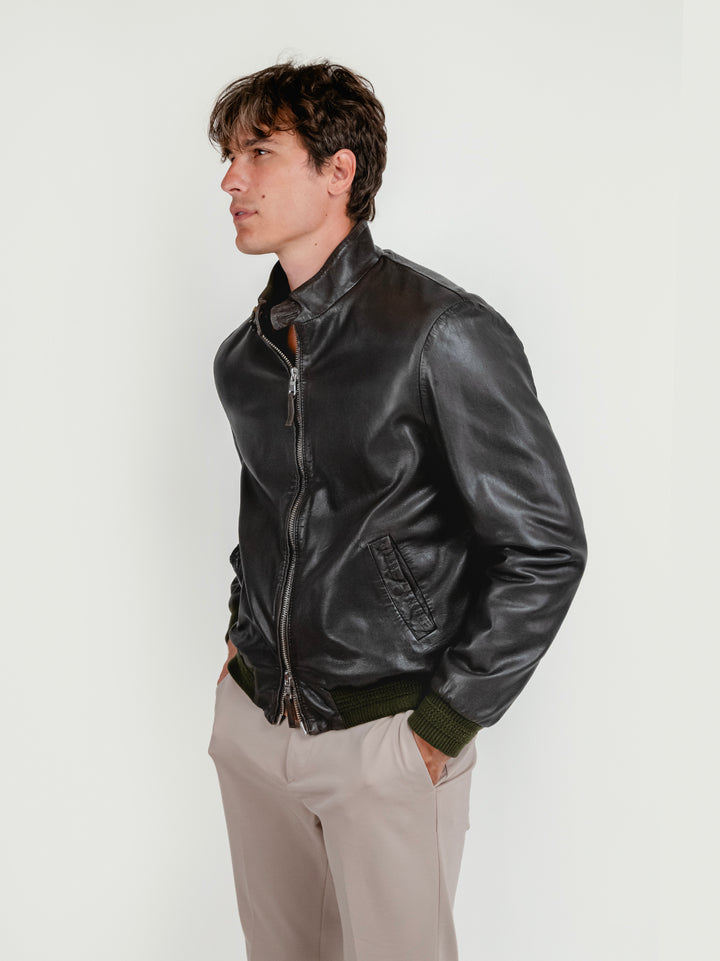 GIACCA EAST VILLAGE IN PELLE TESTA MORO EAST VILLAGE 06 JACK LEATHER 