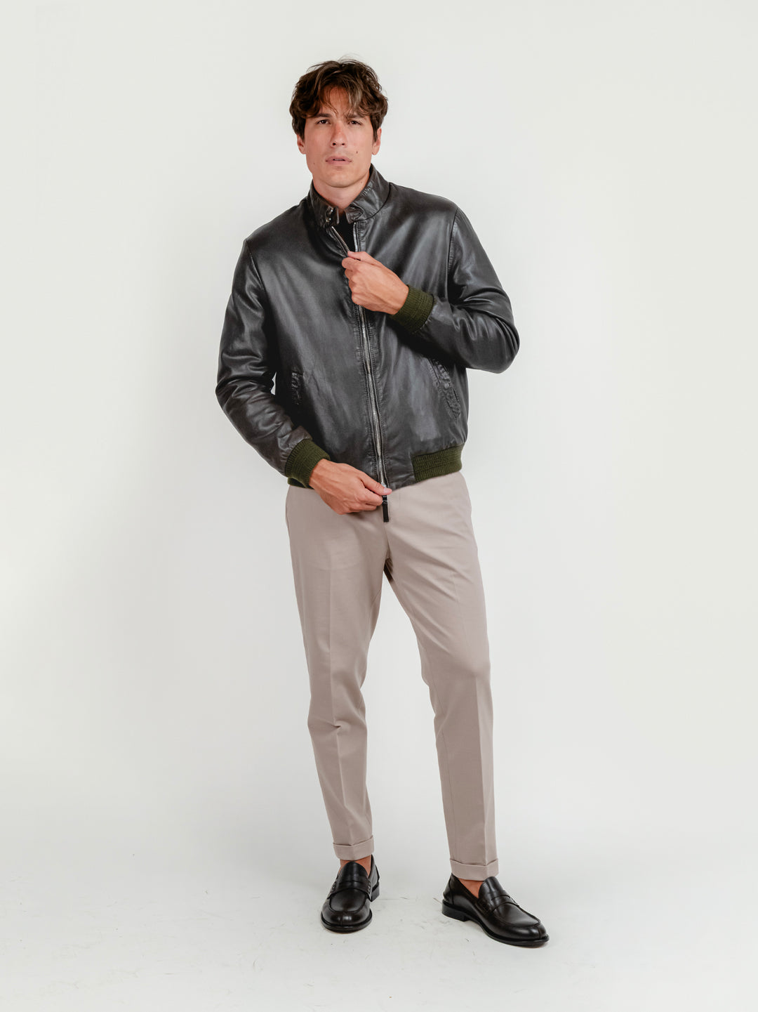 GIACCA EAST VILLAGE IN PELLE TESTA MORO EAST VILLAGE 06 JACK LEATHER 
