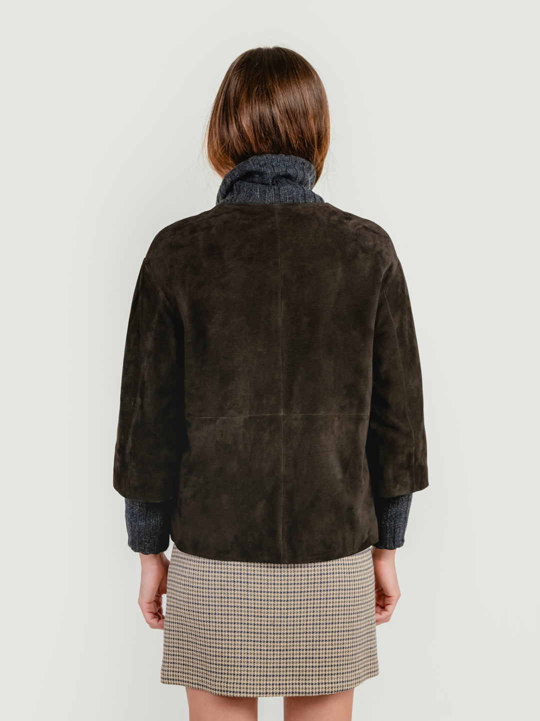 GIACCA IXIA IN CAMOSCIO TESTA MORO IXIA ZIP 06 JACK LEATHER 