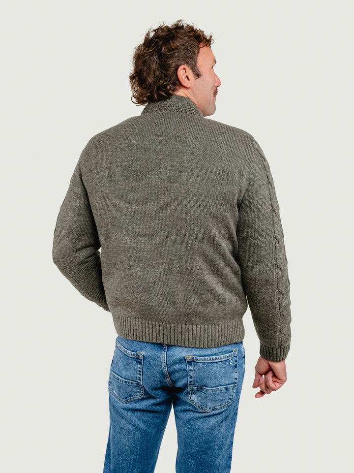 GIUBBOTTO THAMES KNIT IN CAMOSCIO E MAGLIA BEIGE VERDE THAMES KNIT 936 JACK LEATHER 