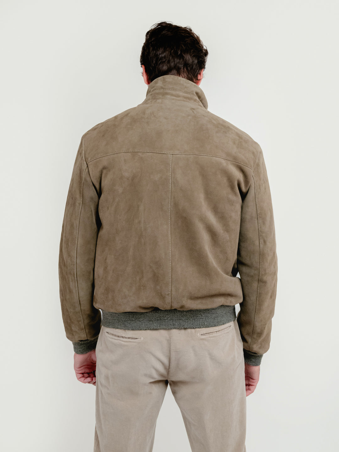 GIUBBOTTO TOBIA IN PELLE SCAMOSCIATA TAUPE TOBIA 714 JACK LEATHER 